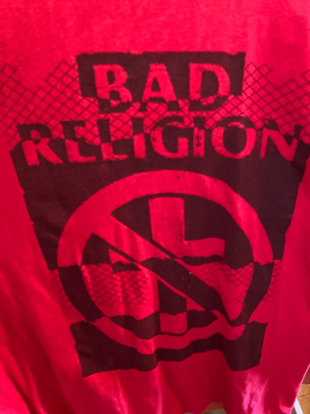 Red Bad Religion Graphic Tee - Men's Short Sleeve w/ back hit - Picture 3 of 4
